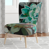 Floral Succulents Traditional Accent Chair