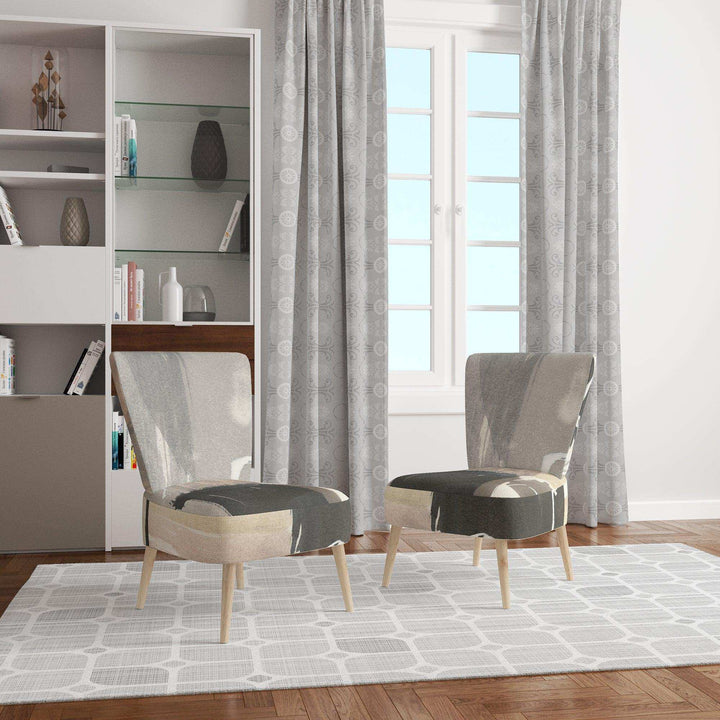 Glam Dancing shape I Modern Accent Chair