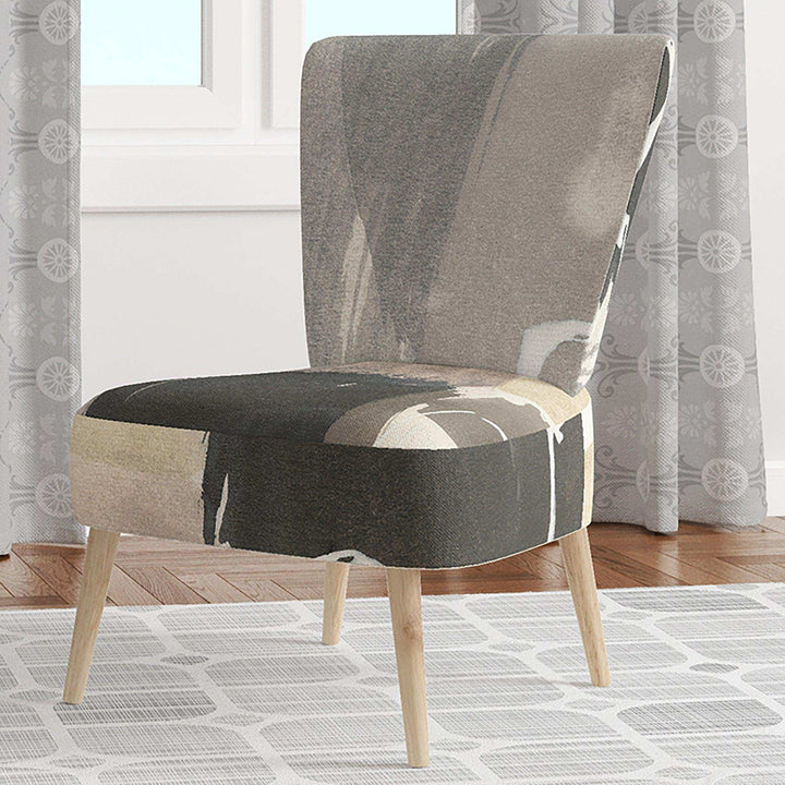 Glam Dancing shape I Modern Accent Chair