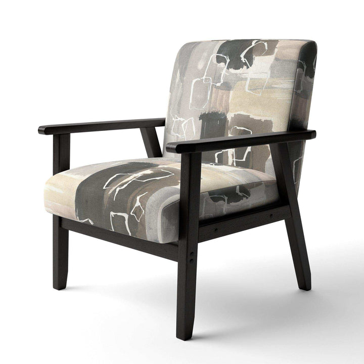 Glam Dancing shape I Modern Accent Chair
