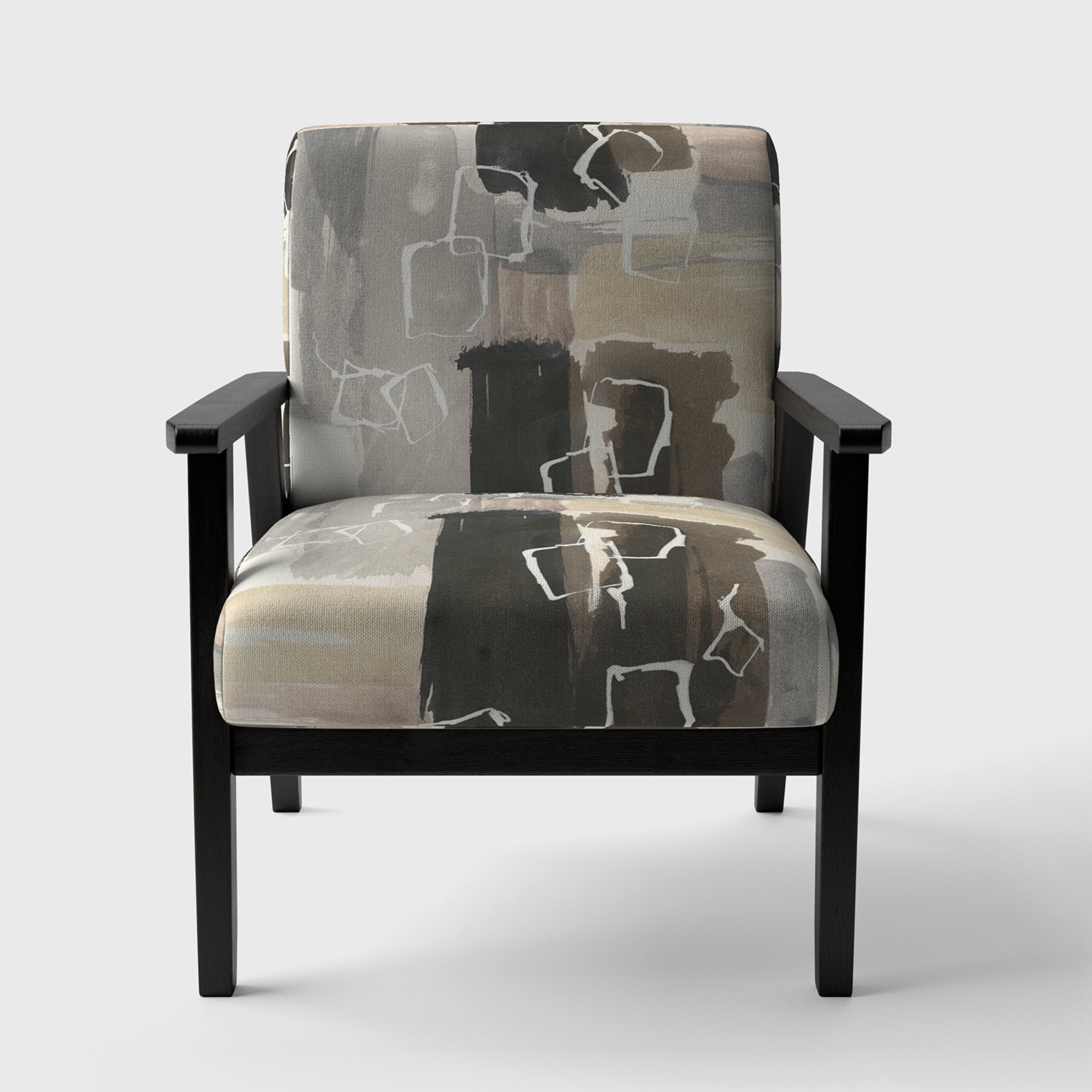 Glam Dancing shape I Modern Accent Chair