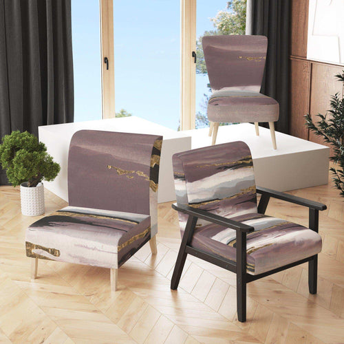 Purple Glam Storm I - Modern Accent Chair