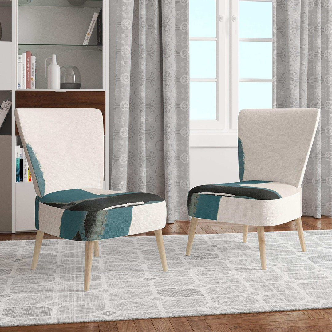 Glam Cerulean I Transitional Accent Chair
