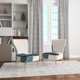 Glam Cerulean I Transitional Accent Chair