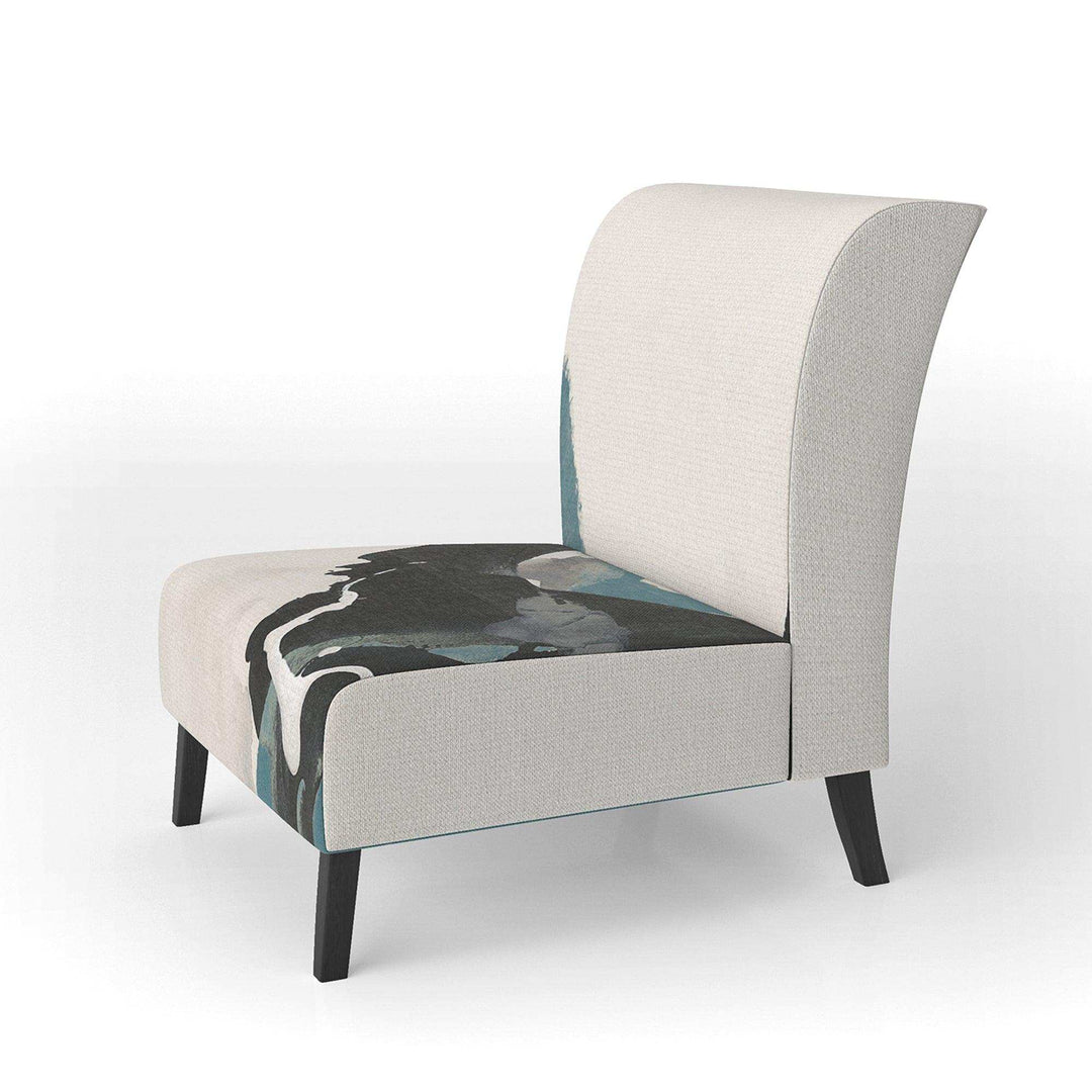 Glam Cerulean I Transitional Accent Chair