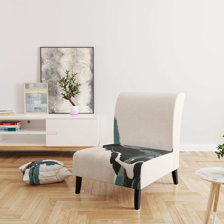 Glam Cerulean I Transitional Accent Chair