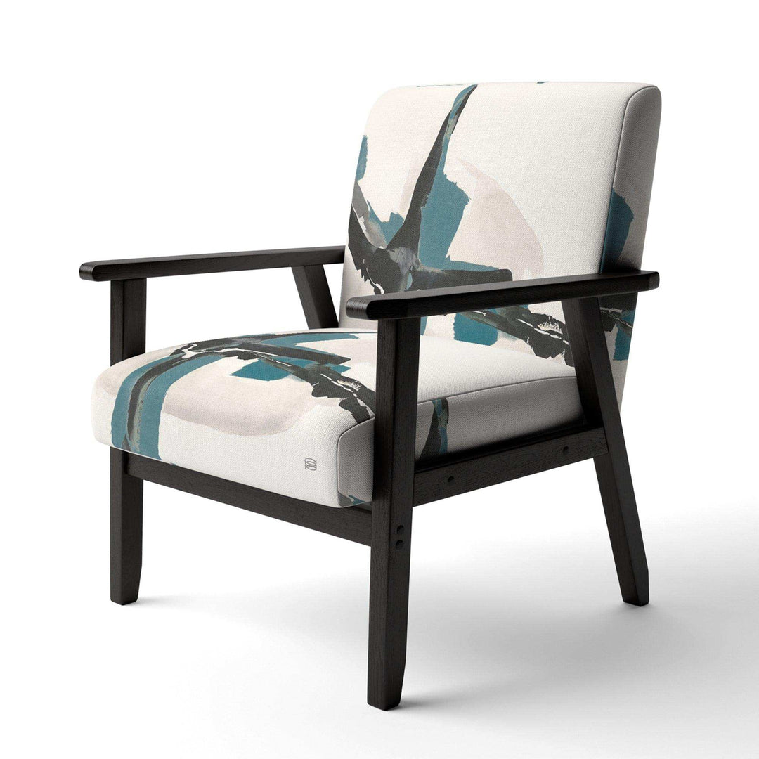Glam Cerulean I Transitional Accent Chair