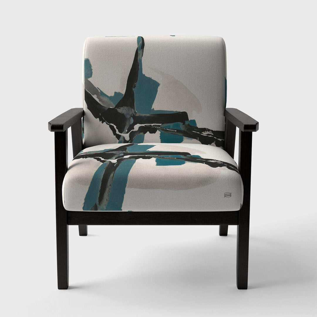 Glam Cerulean I Transitional Accent Chair