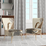 Gold Glam Squares III Modern Accent Chair