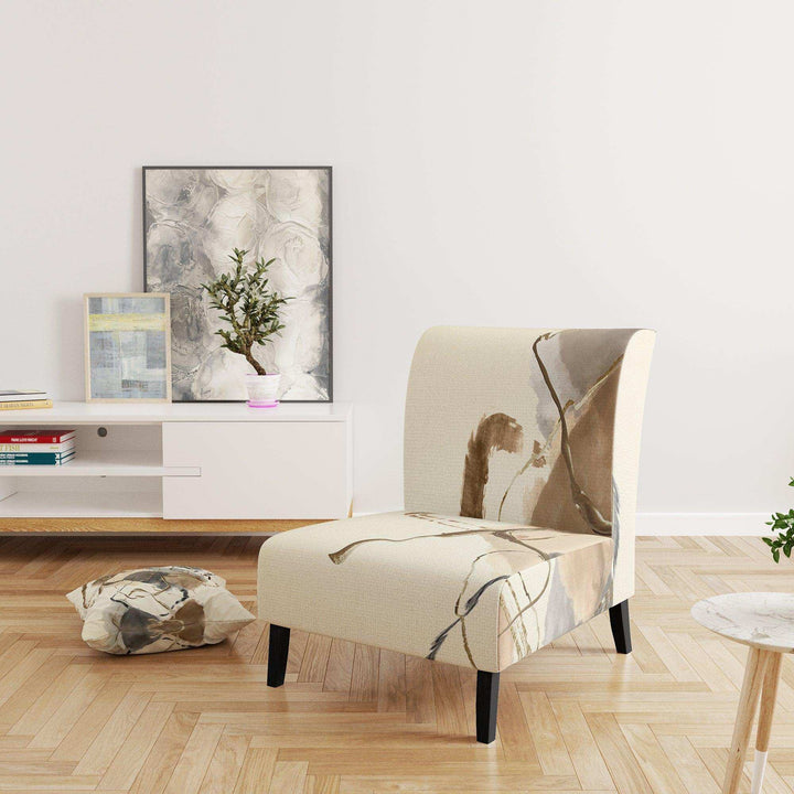 Gold Glam Squares III Modern Accent Chair