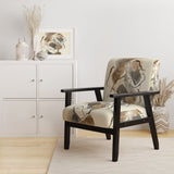 Gold Glam Squares III Modern Accent Chair