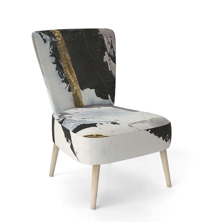 Glam Painted Arcs II Transitional Accent Chair