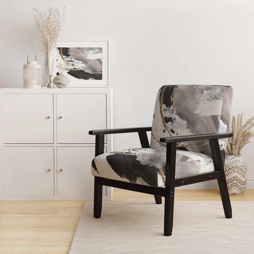 Glam Painted Arcs II Transitional Accent Chair