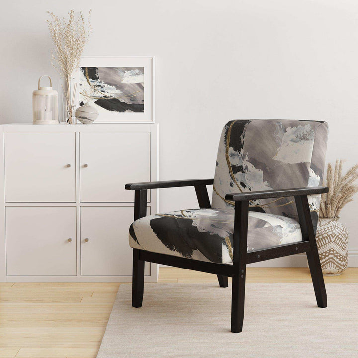 Glam Painted Arcs II Transitional Accent Chair