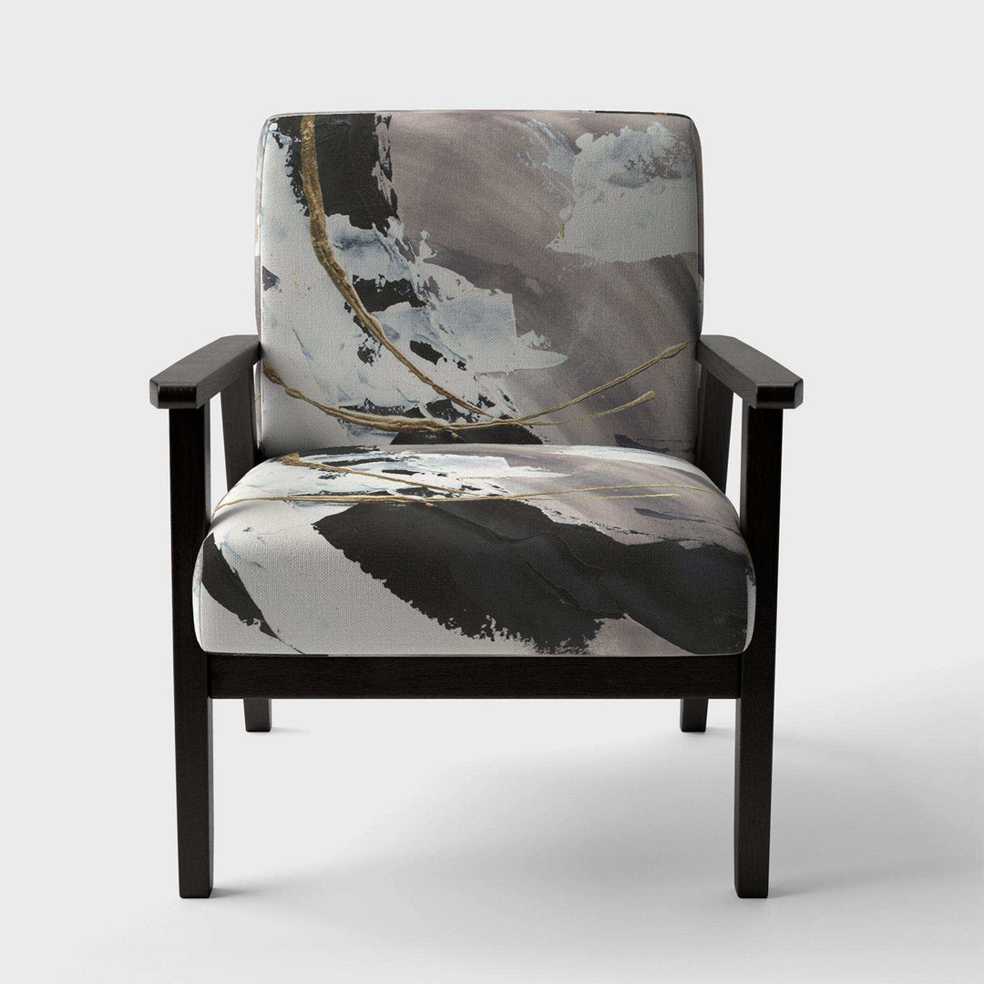Glam Painted Arcs II Transitional Accent Chair