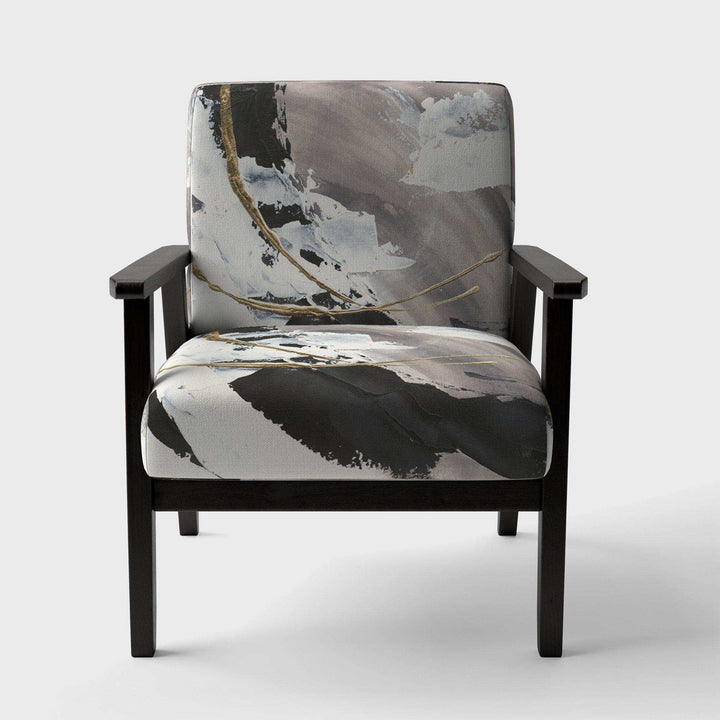 Glam Painted Arcs II Transitional Accent Chair