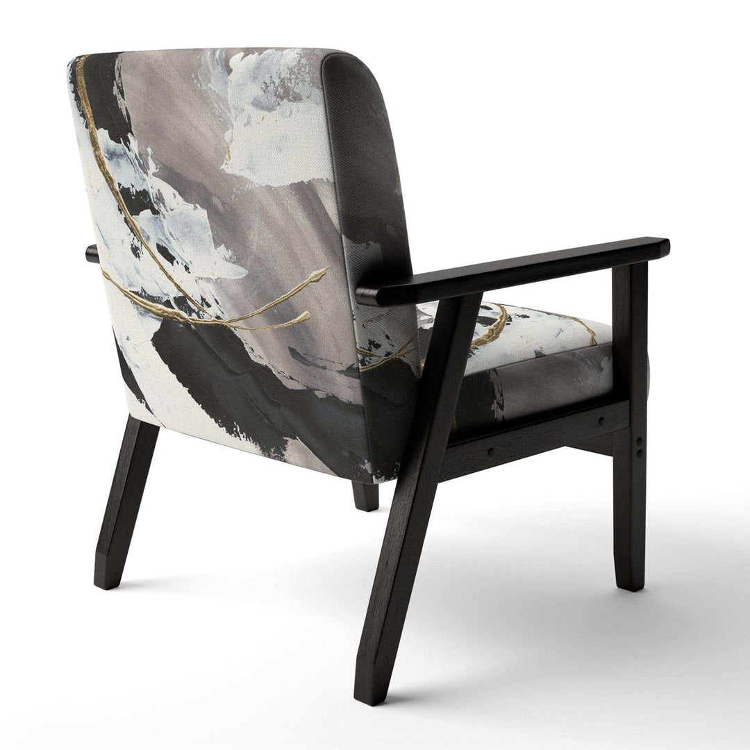 Glam Painted Arcs II Transitional Accent Chair
