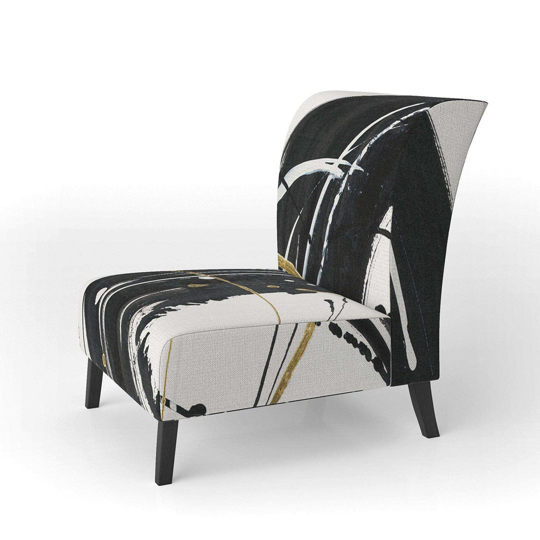 Gold Metallic Circle Modern Glam Accent Chair