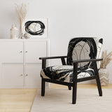 Gold Metallic Circle Modern Glam Accent Chair