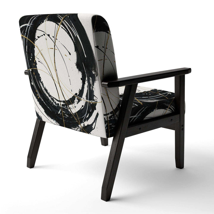 Gold Metallic Circle Modern Glam Accent Chair