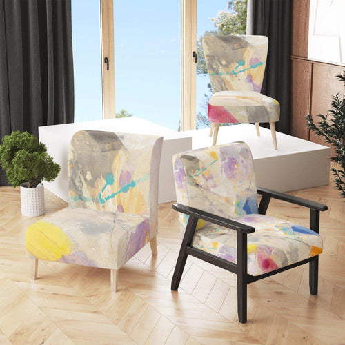 Spring Minimalist Confetti I - Modern Accent Chair
