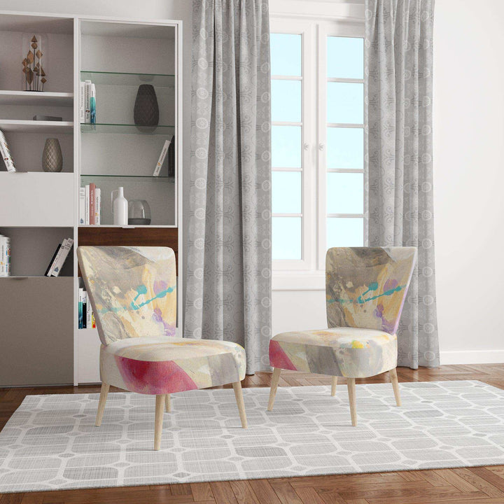 Spring Minimalist Confetti I Modern Accent Chair