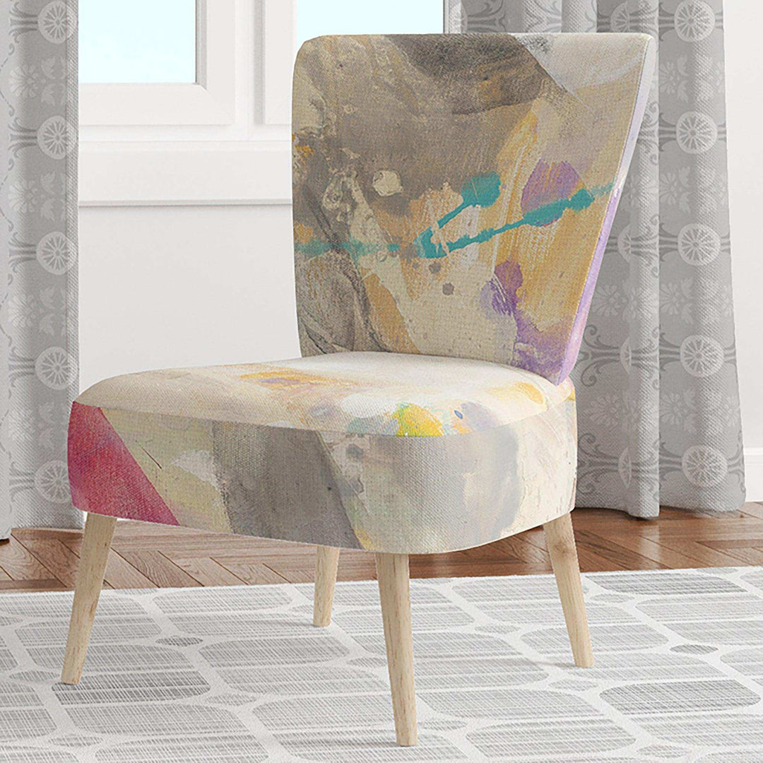 Spring Minimalist Confetti I Modern Accent Chair