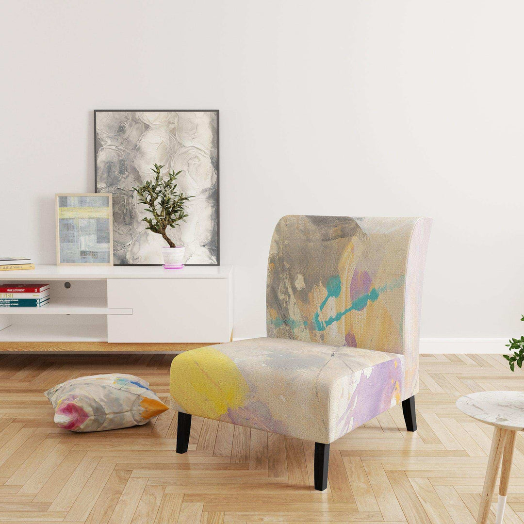 Spring Minimalist Confetti I Modern Accent Chair