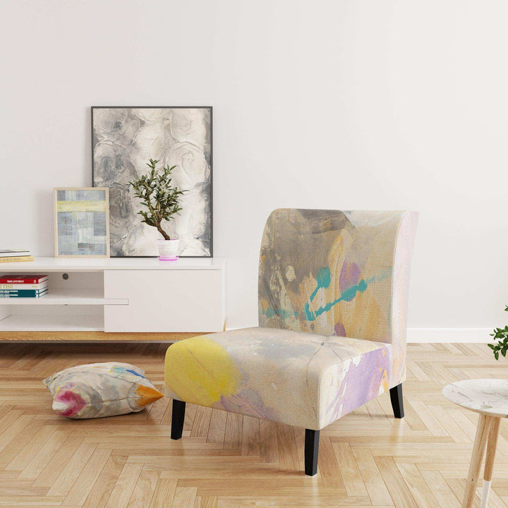 Spring Minimalist Confetti I Modern Accent Chair
