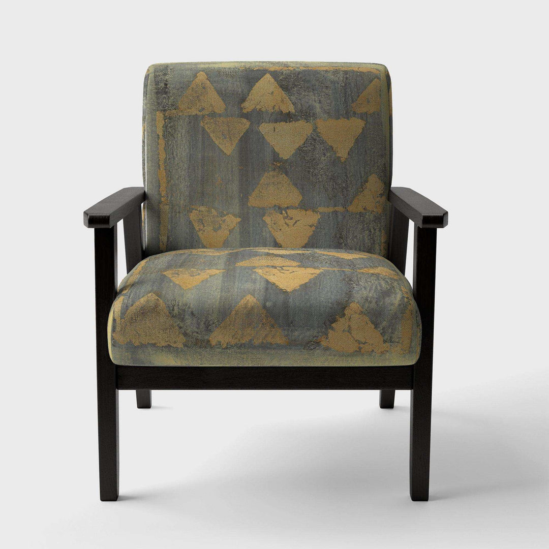 Glam Metallic Form I Modern Accent Chair