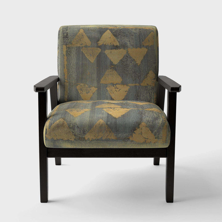 Glam Metallic Form I Modern Accent Chair
