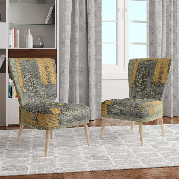 Glam Metallic Form II Modern Accent Chair