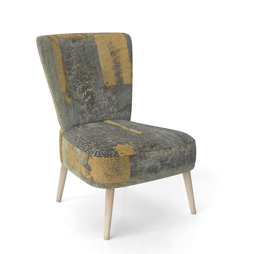 Glam Metallic Form II Modern Accent Chair