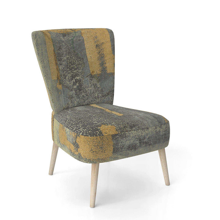 Glam Metallic Form II Modern Accent Chair