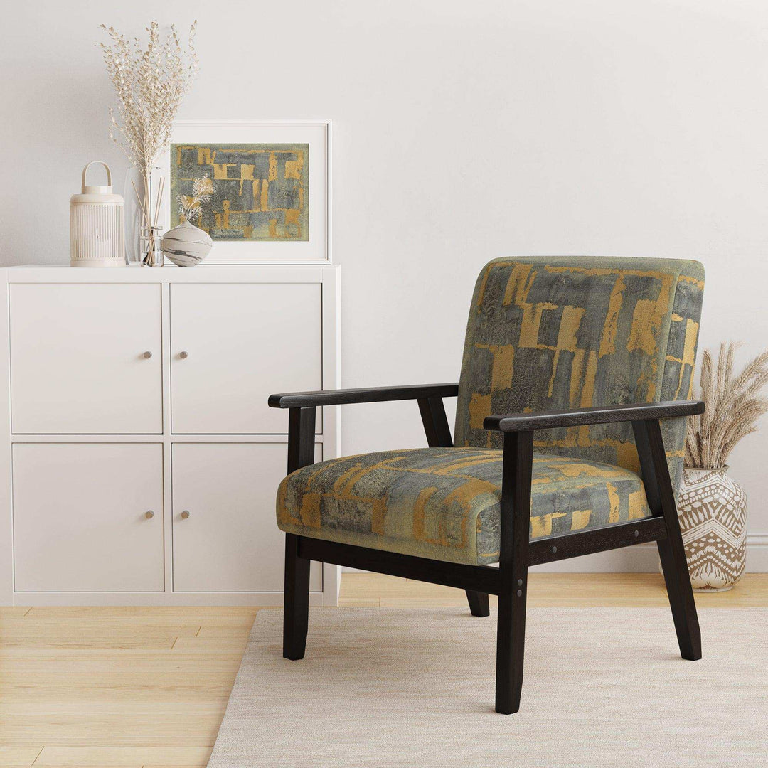 Glam Metallic Form II Modern Accent Chair