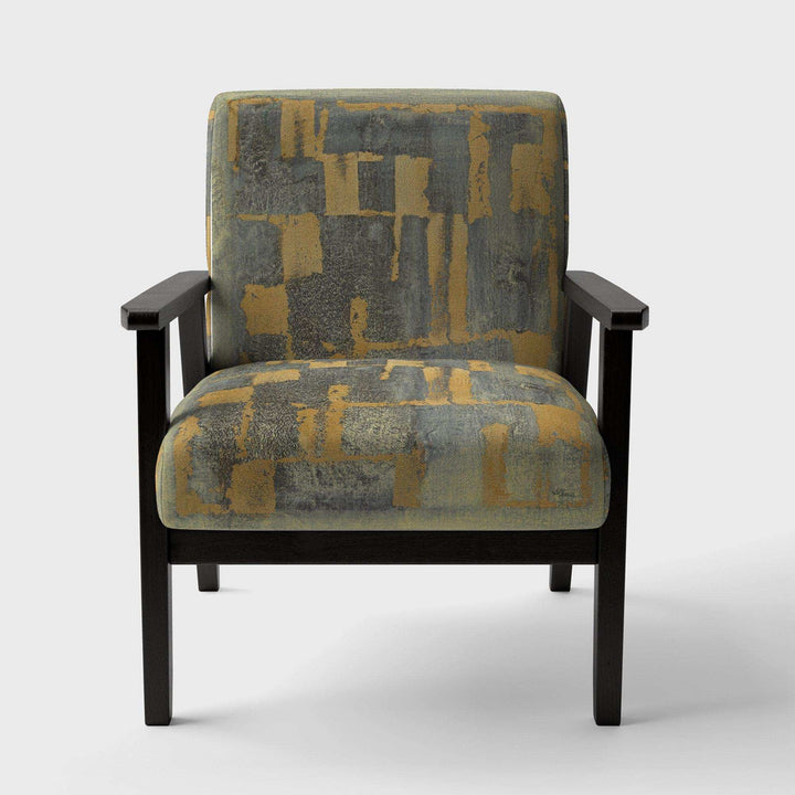 Glam Metallic Form II Modern Accent Chair