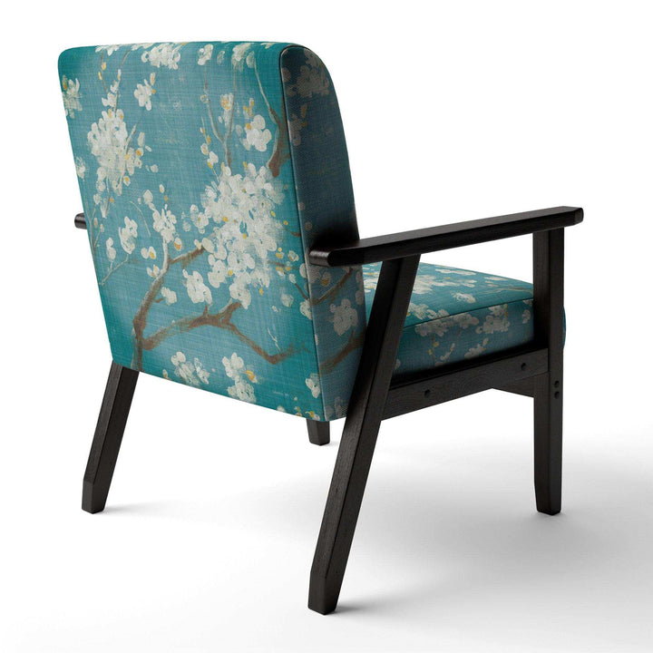 Blue Cherry Blossoms II Cabin &amp; Lodge Accent Chair