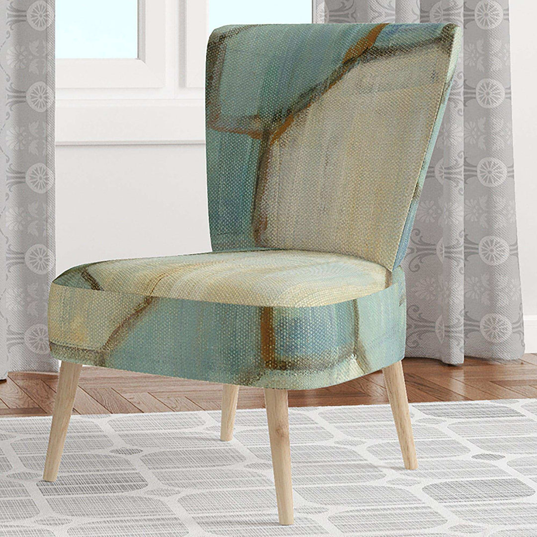 Geometric Title Element Modern Accent Chair