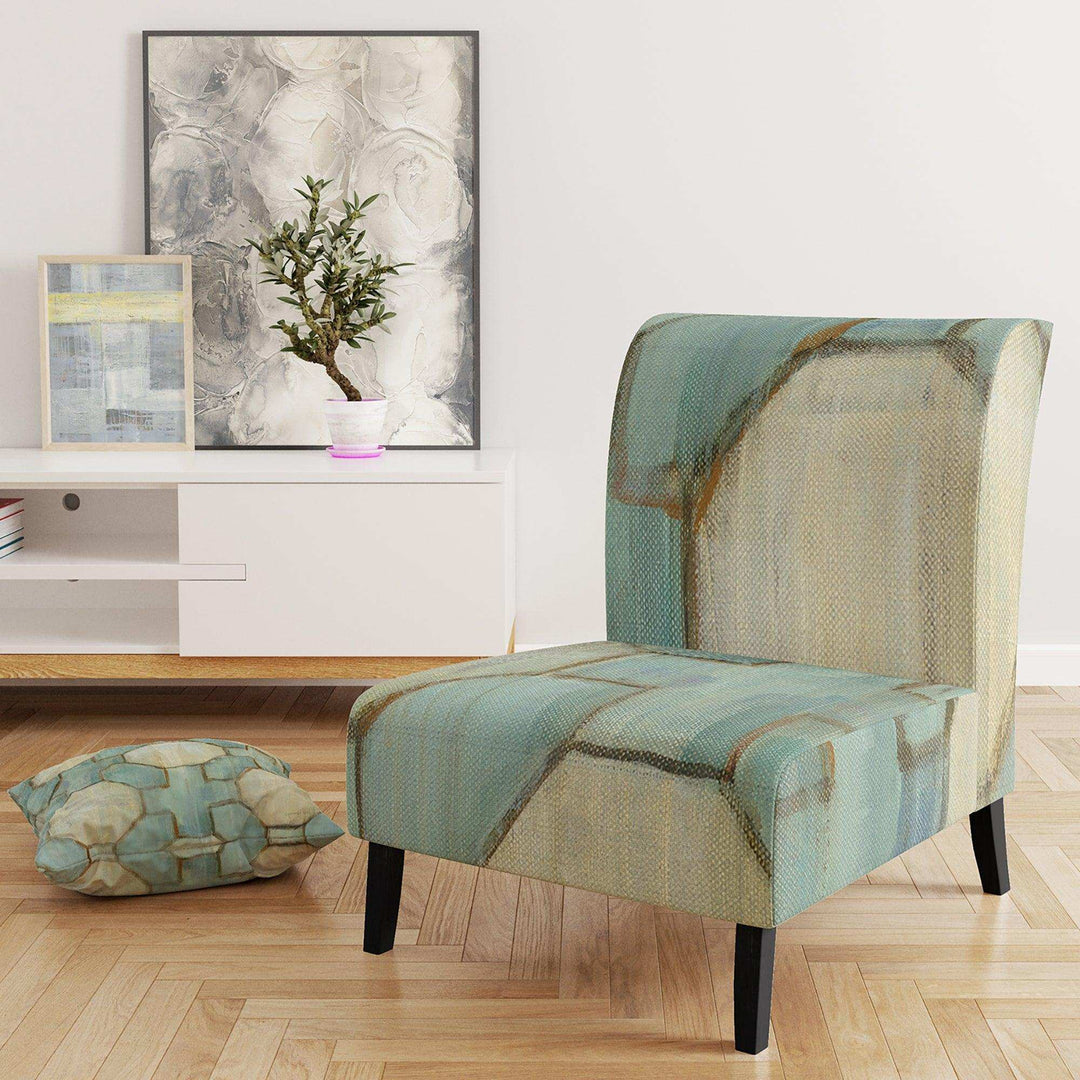 Geometric Title Element Modern Accent Chair