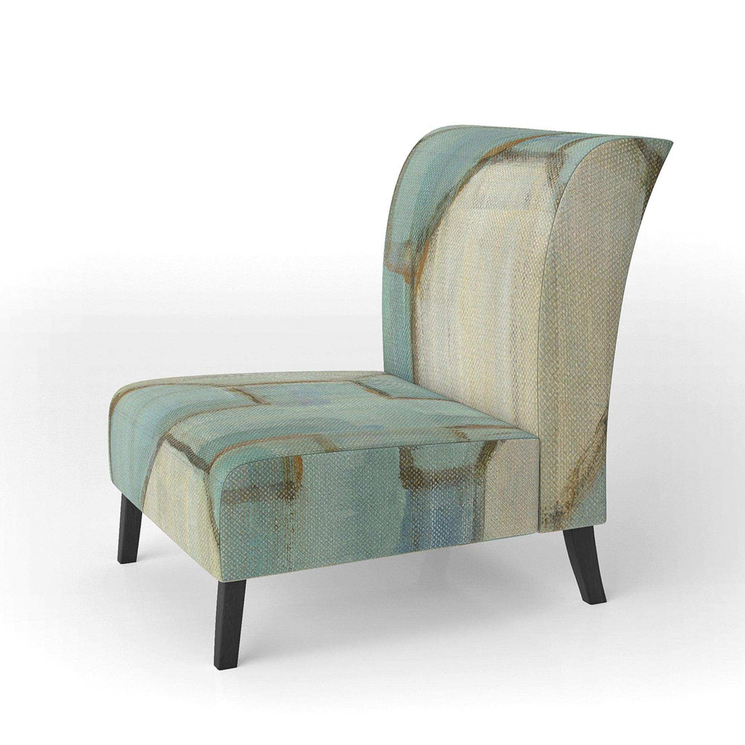 Geometric Title Element Modern Accent Chair