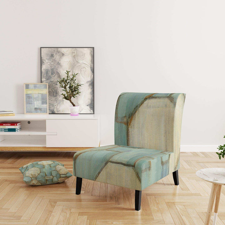 Geometric Title Element Modern Accent Chair