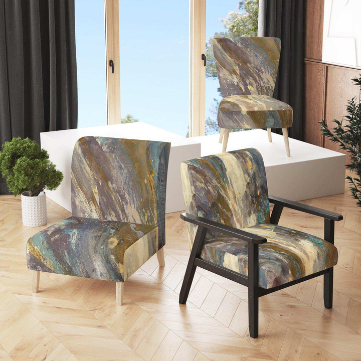 Fire and Ice Minerals IV Farmhouse Accent Chair