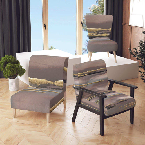 Glamorous Morning Fog I Modern Glam Accent Chair