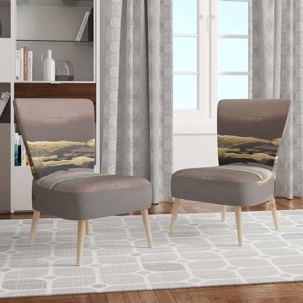Glamorous Morning Fog I Modern Glam Accent Chair