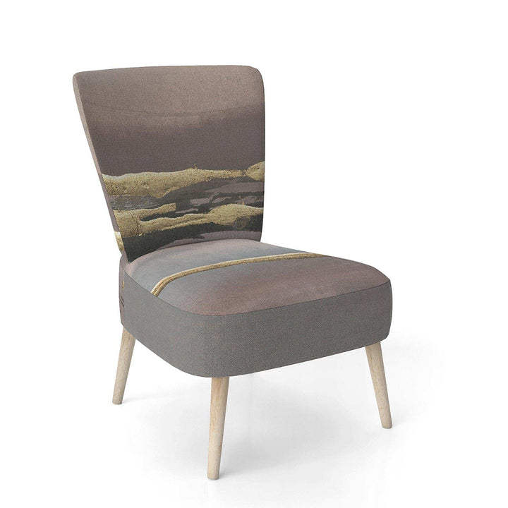 Glamorous Morning Fog I Modern Glam Accent Chair