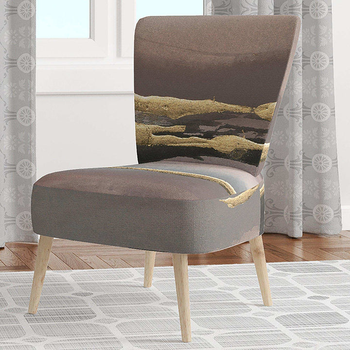 Glamorous Morning Fog I Modern Glam Accent Chair
