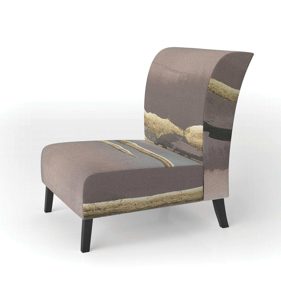 Glamorous Morning Fog I Modern Glam Accent Chair