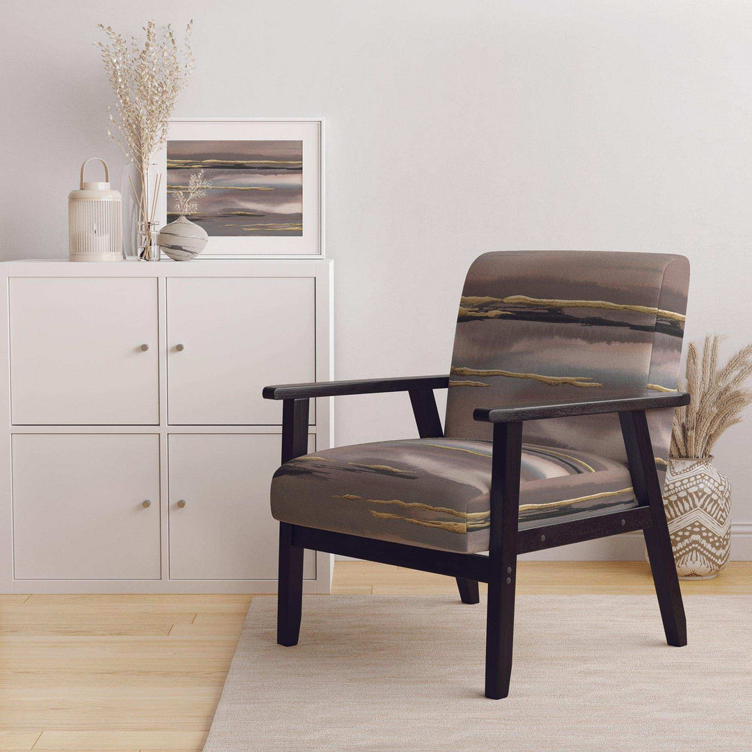 Glamorous Morning Fog I Modern Glam Accent Chair