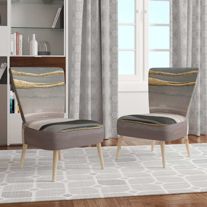 Glamorous Morning Fog II Modern Glam Accent Chair