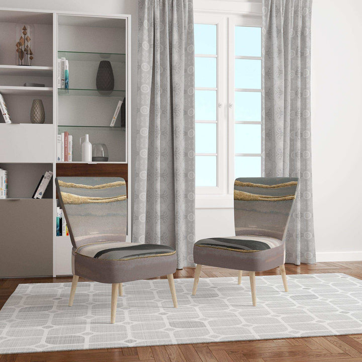 Glamorous Morning Fog II Modern Glam Accent Chair